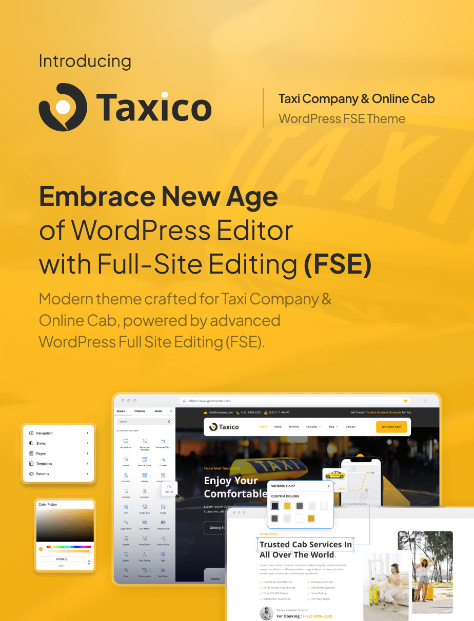 Taxico - Taxiunternehmen und Online -Taxi -Service FSE WordPress Thema - 4