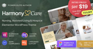 Harmony Care – Private Pflegeheim und Senior Care WordPress Thema