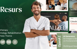 Resurs – Physiotherapie & Psychologie Rehabilitation WordPress Vorlage