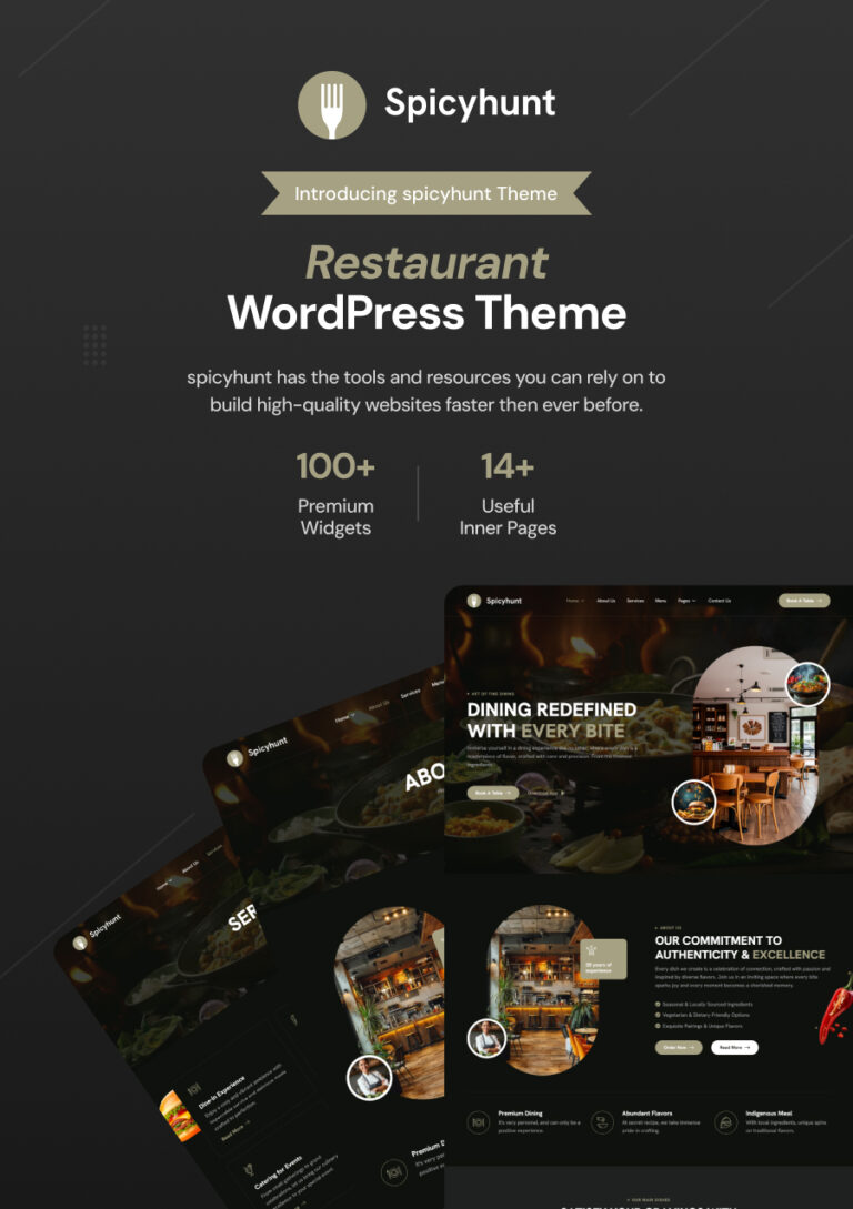 SpicyHunt – Restaurant WordPress Layout