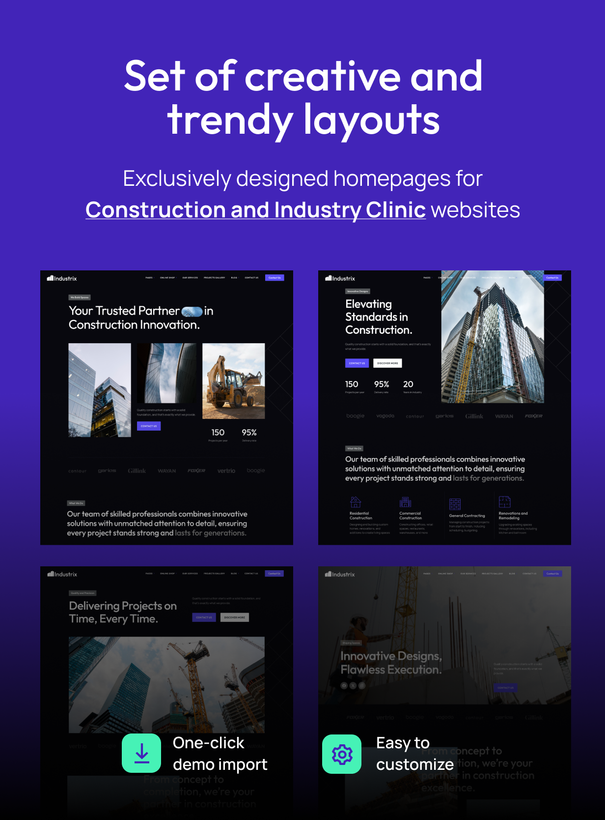 Industrix - Bau- und Industrie -WordPress -Thema