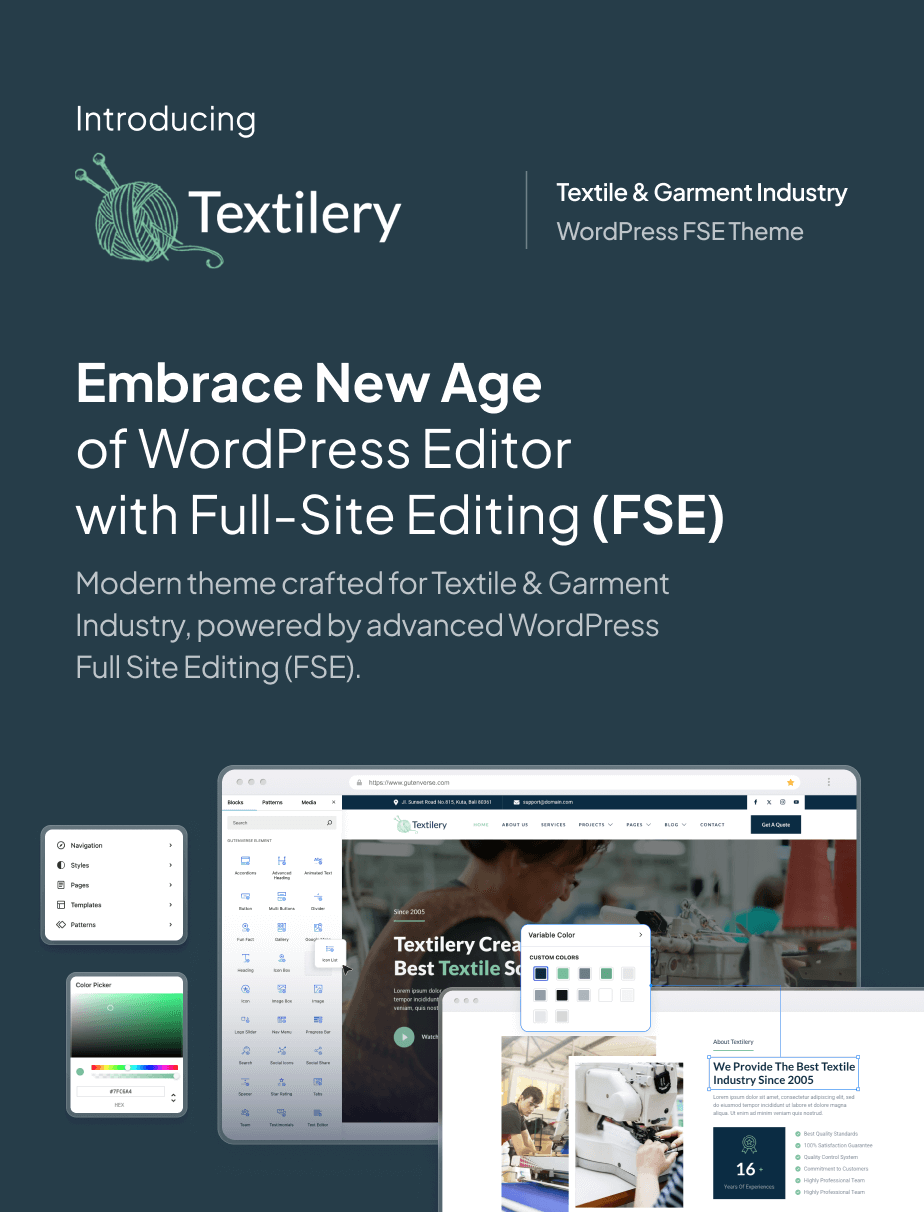 Textilerie - Textil- und Kleidungsindustrie FSE WordPress Thema - 3