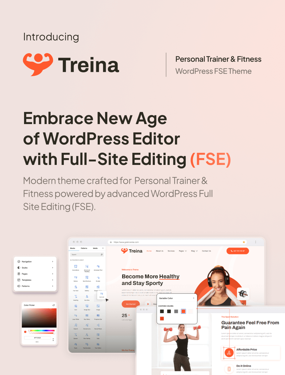 Teina - Personal Trainer & Fitness FSE WordPress Thema - 3