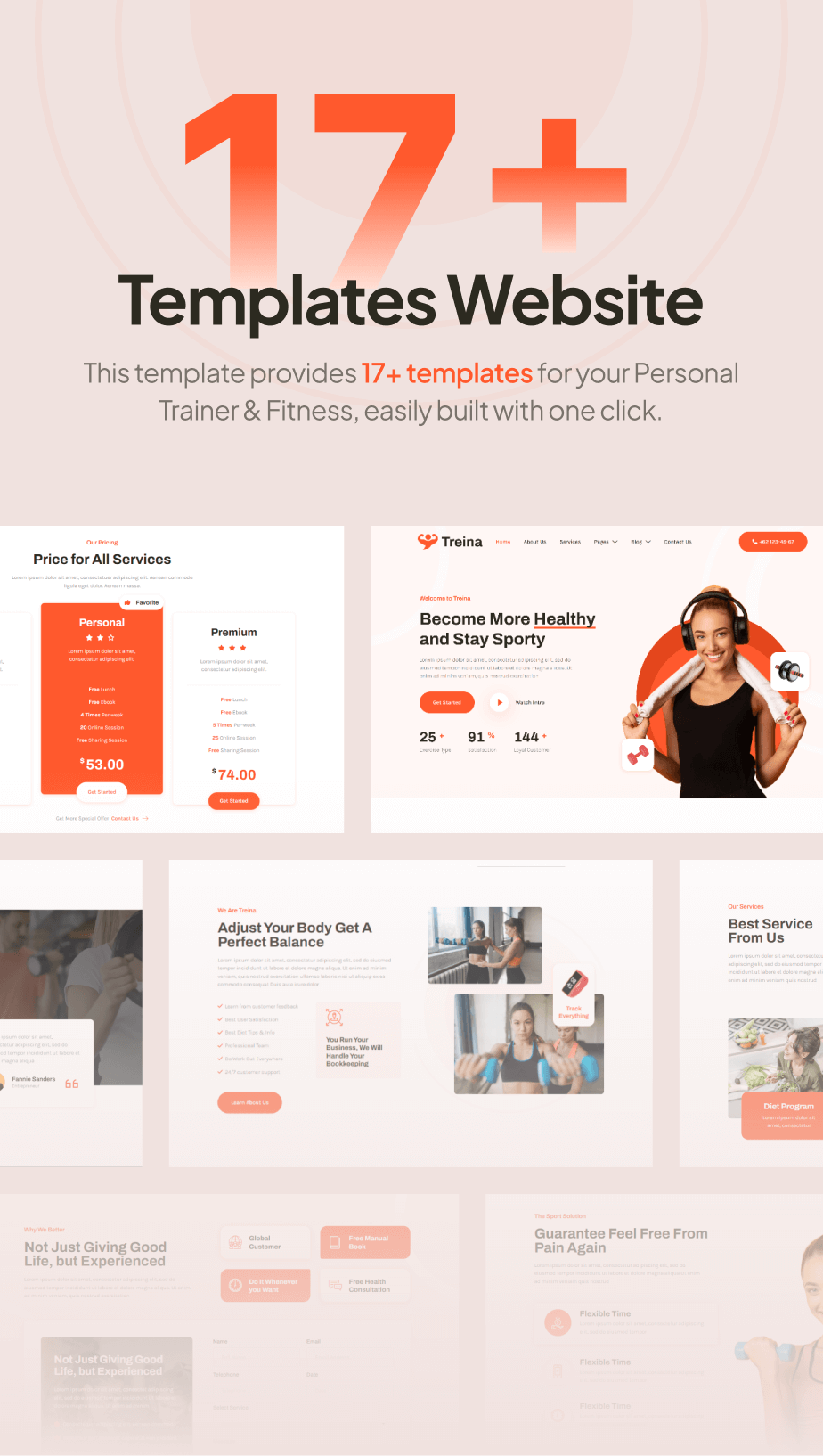 Teina - Personal Trainer & Fitness FSE WordPress Thema - 4