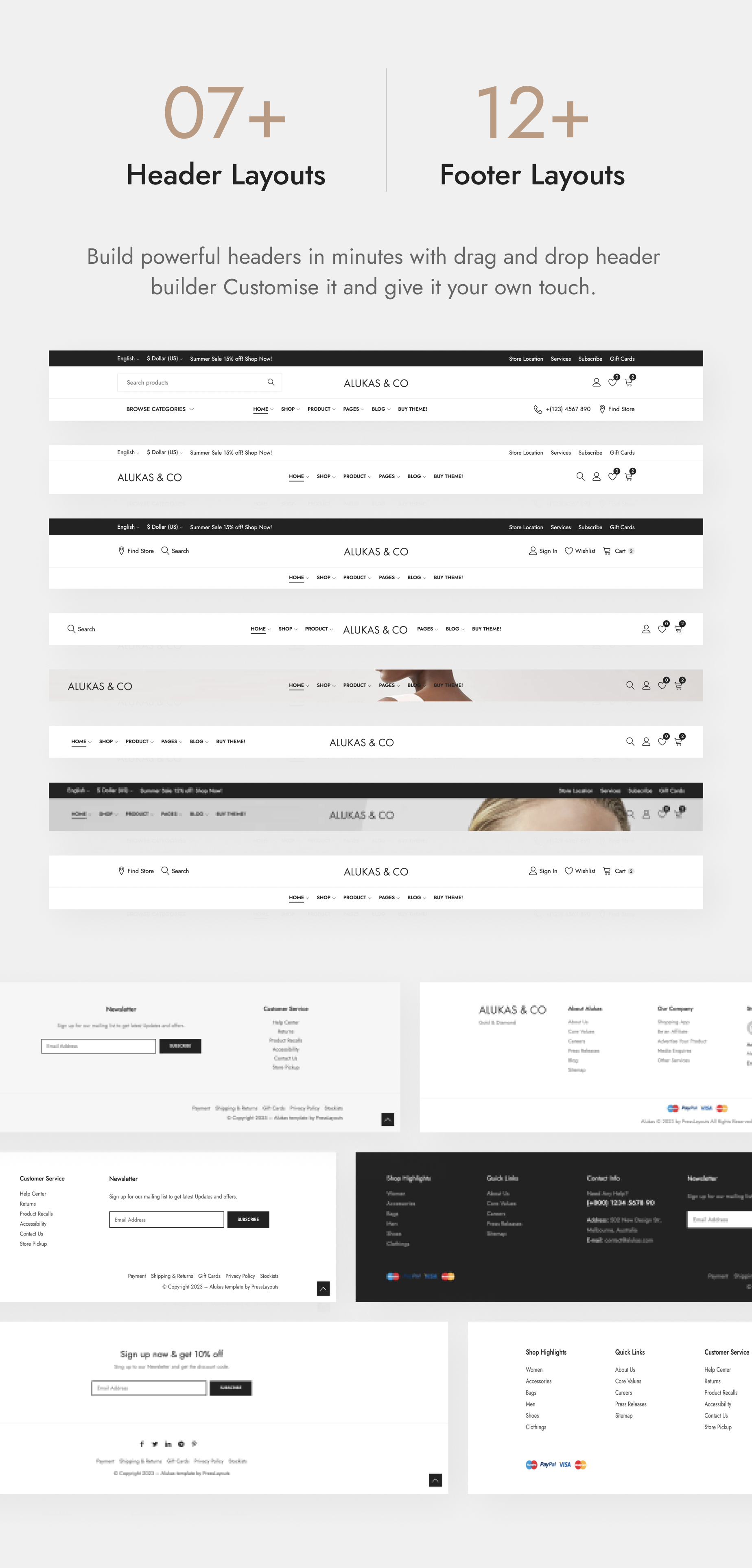Alukas - modernes Juweliergeschäft WordPress -Thema
