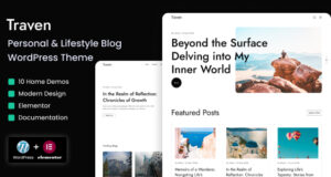 Traven - Personal & Lifestyle Blog WordPress Template