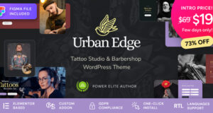 Urban Edge – Friseurshop & Tattoo Studio WordPress Thema