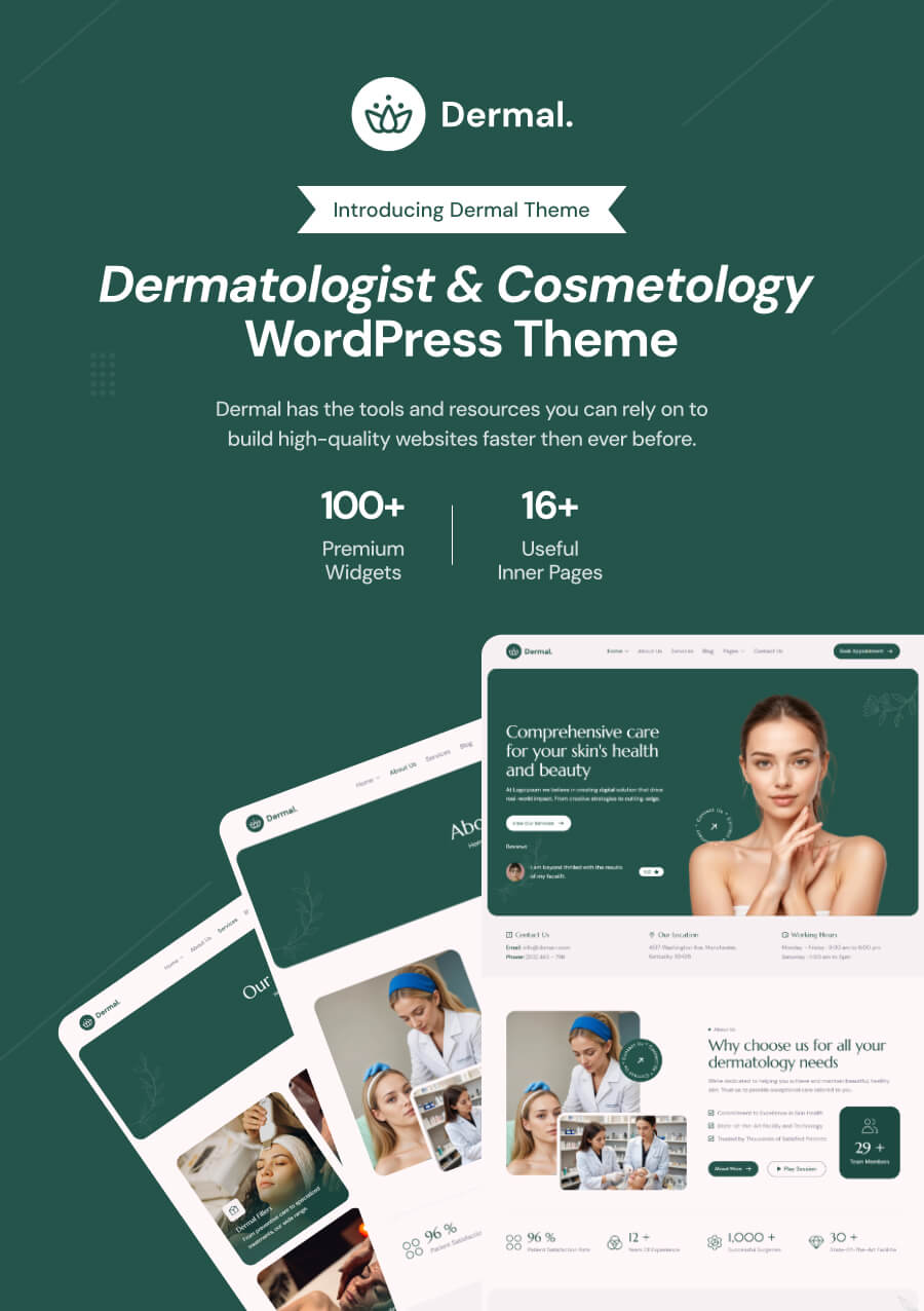 Dermal - Dermatologin und Kosmetologie Klinik WordPress -Thema - 3