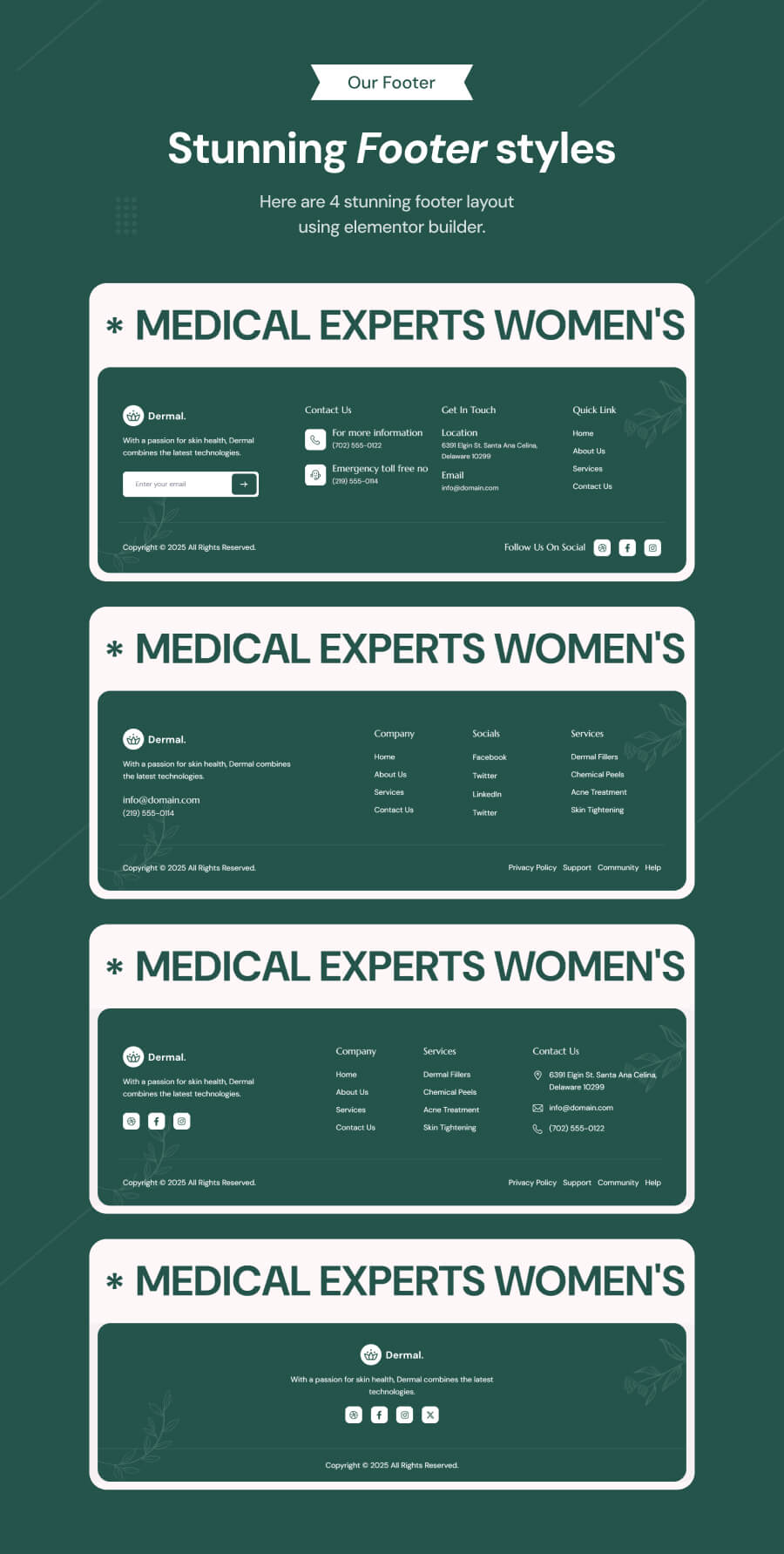 Dermal - Dermatologin und Kosmetik Klinik WordPress -Thema - 8