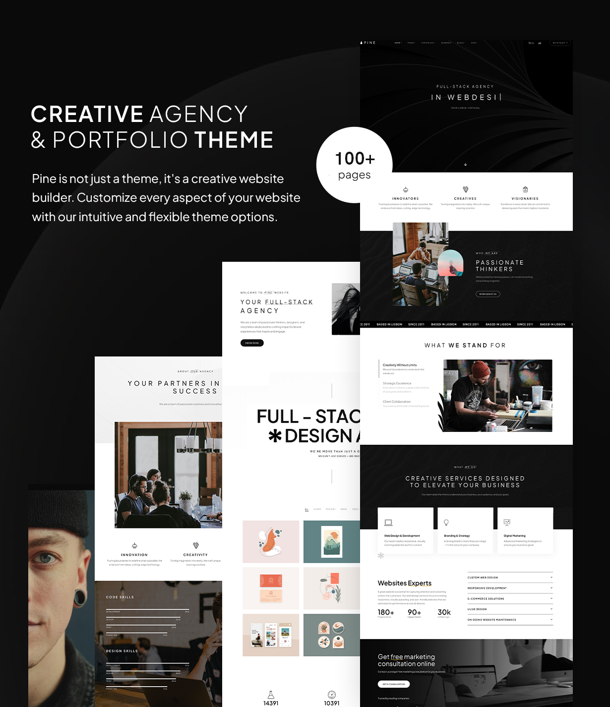 Pine - Creative Agency & Portfolio WordPress Theme - 2