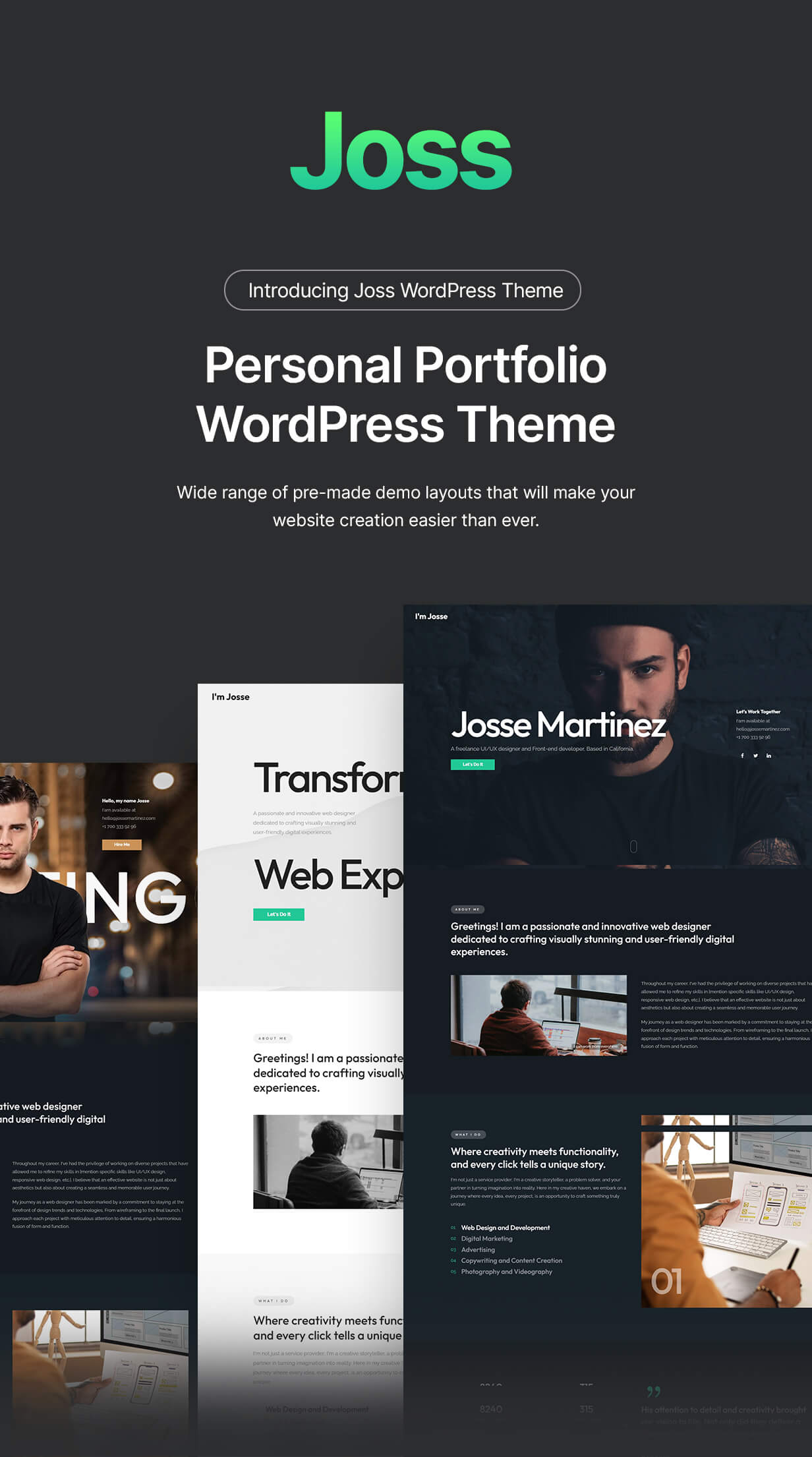 Joss - persönliches Portfolio WordPress -Thema - 5