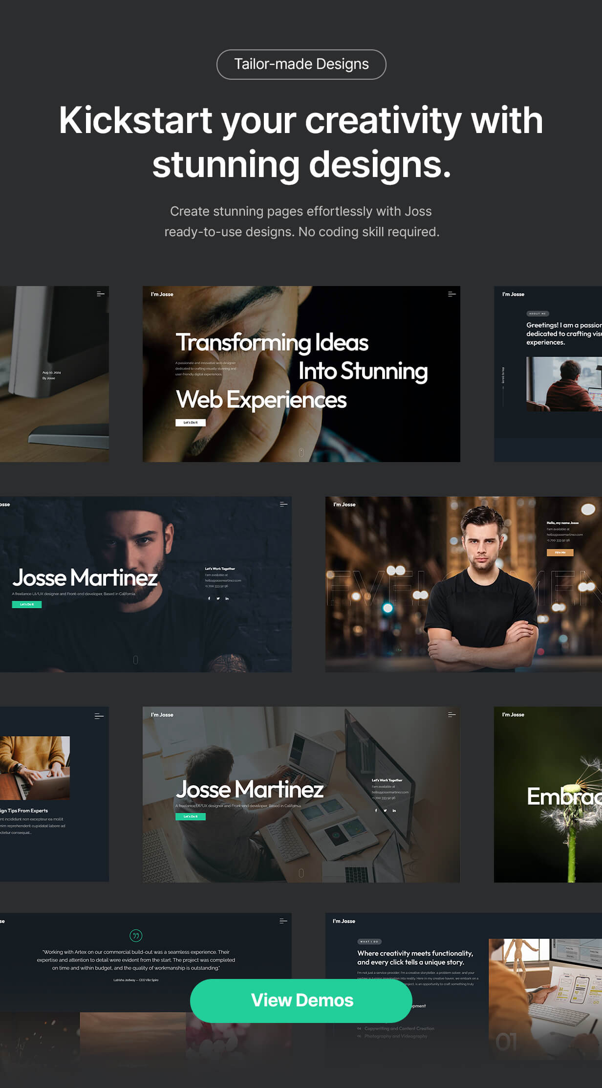 Joss - persönliches Portfolio WordPress -Thema - 6