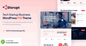 Disrupt – Tech Startup Business FSE WordPress Thema