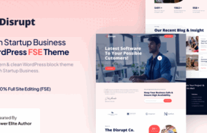 Disrupt – Tech Startup Business FSE WordPress Thema