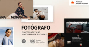 Fotógrafo – Fotografie -Videograf WordPress Vorlage