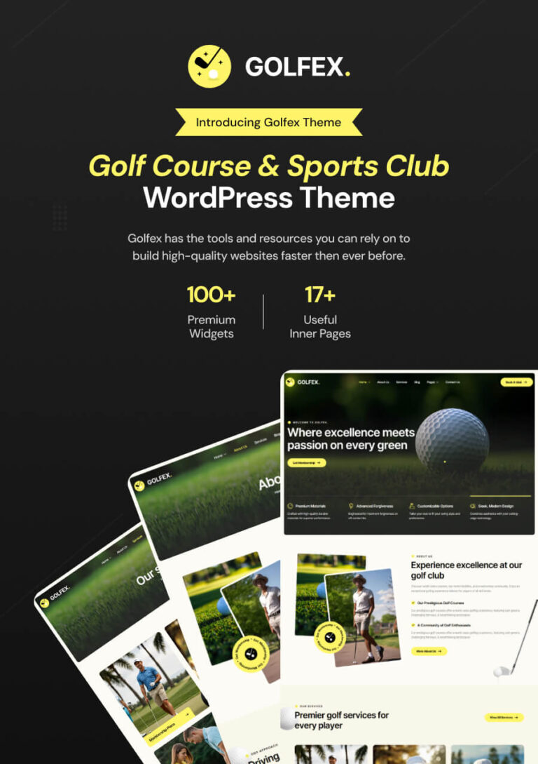 Golfex – Golfplatz und Sportclub WordPress -Thema