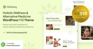 Holistiq – Ganzheitliches Wellness & Alternativmedizin FSE WordPress Thema