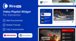 RIRA Video – Elementor Video Playlist Widget