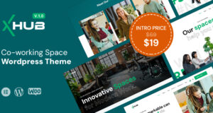 XHUB – Moderner Co -Working Space WordPress -Thema