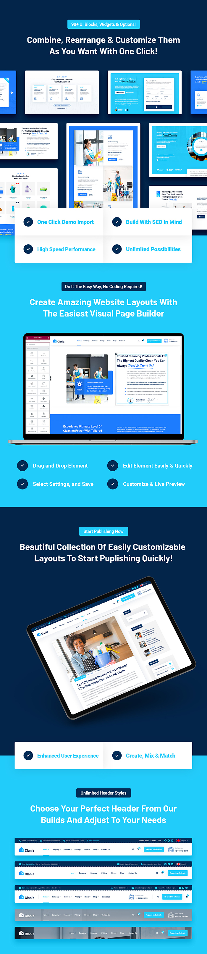 Claniz - Reinigungsdienste WordPress -Thema - 7