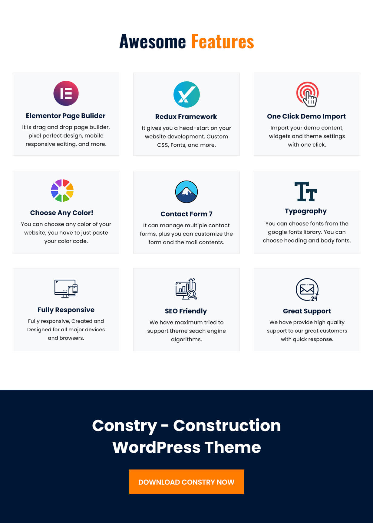 Konstruktion WordPress -Thema