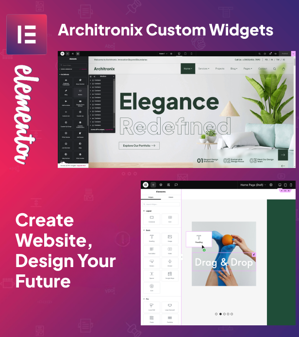 Archronix - Kreatives Innenraum Außenarchitektur Design Portfolio WordPress Thema