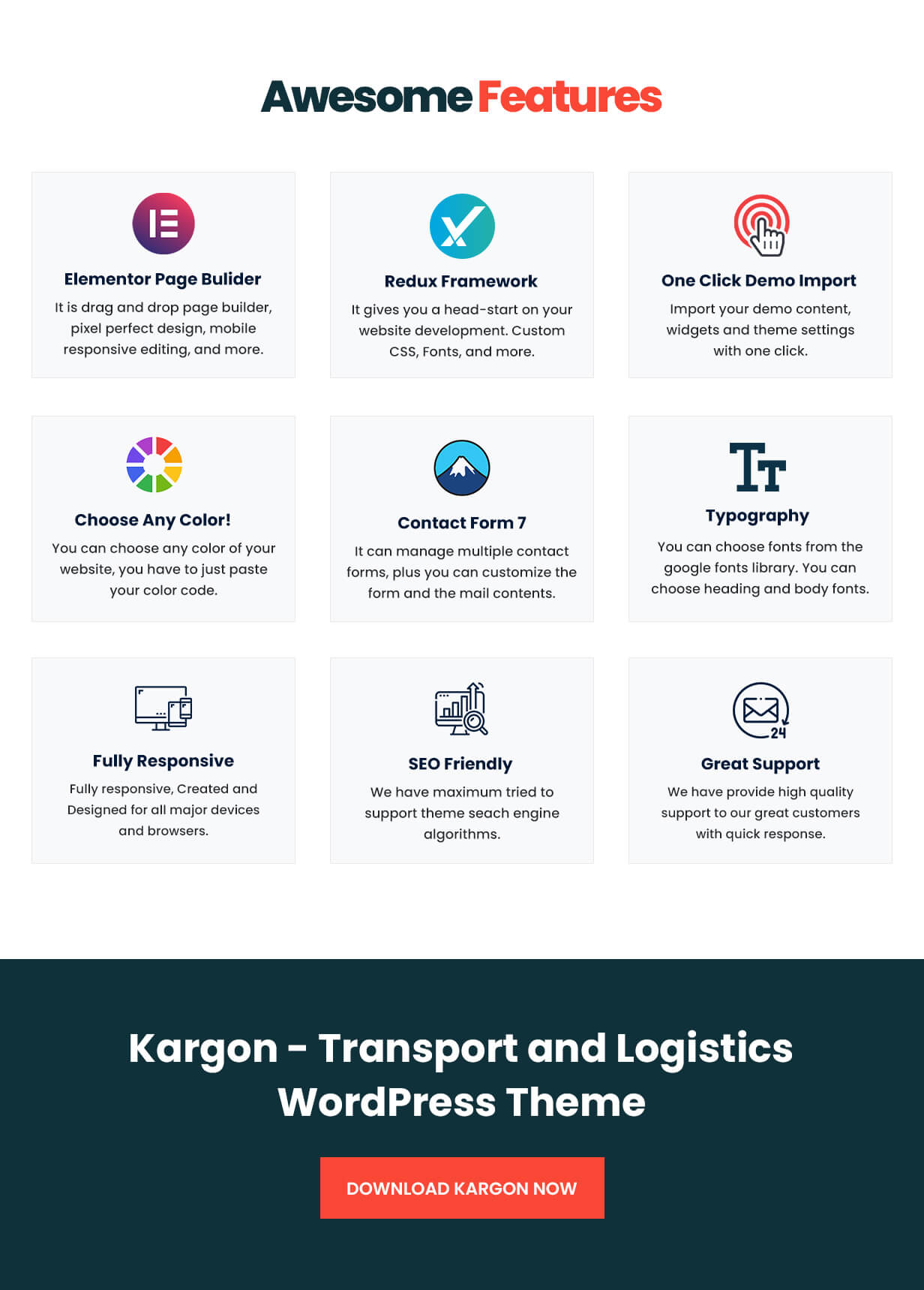 Kargon - Transport- und Logistik -WordPress -Thema