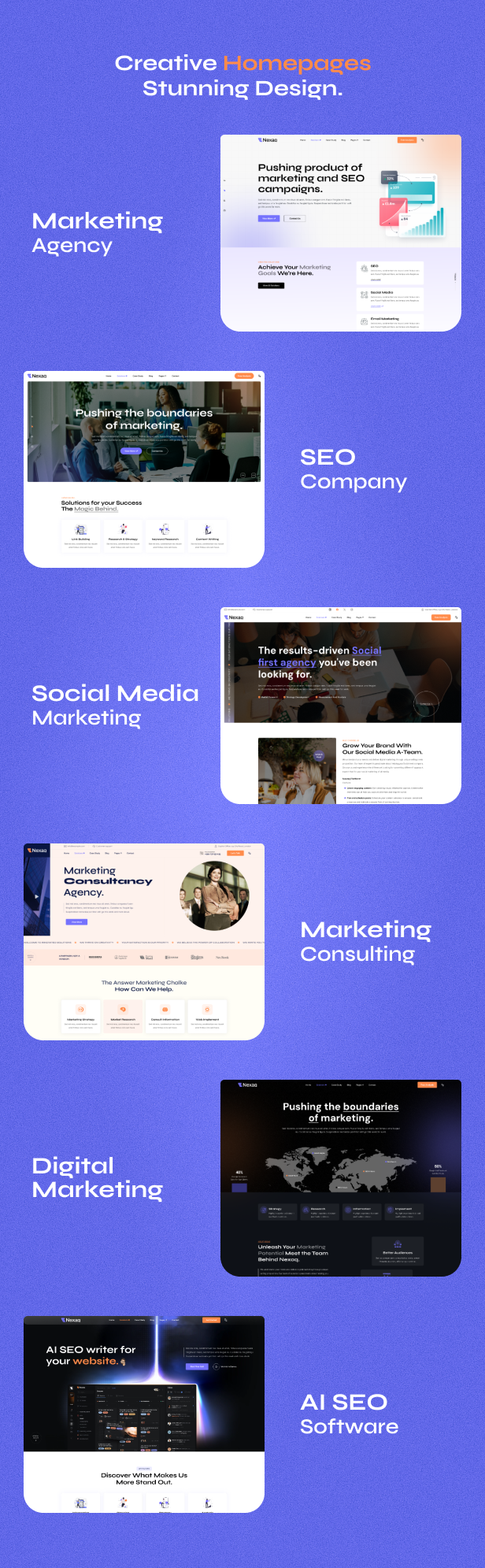Nexaq - SEO Digital Marketing Agentur WordPress -Thema - 3