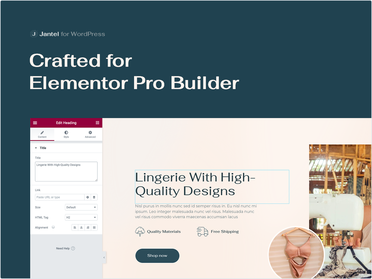 Für Elementor Builder gefertigt
