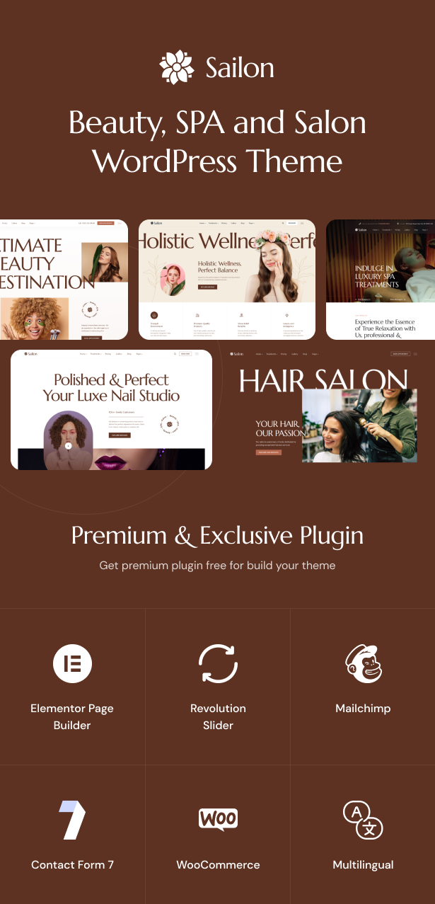 Sailon - Spa & Beauty Salon WordPress Thema - 5