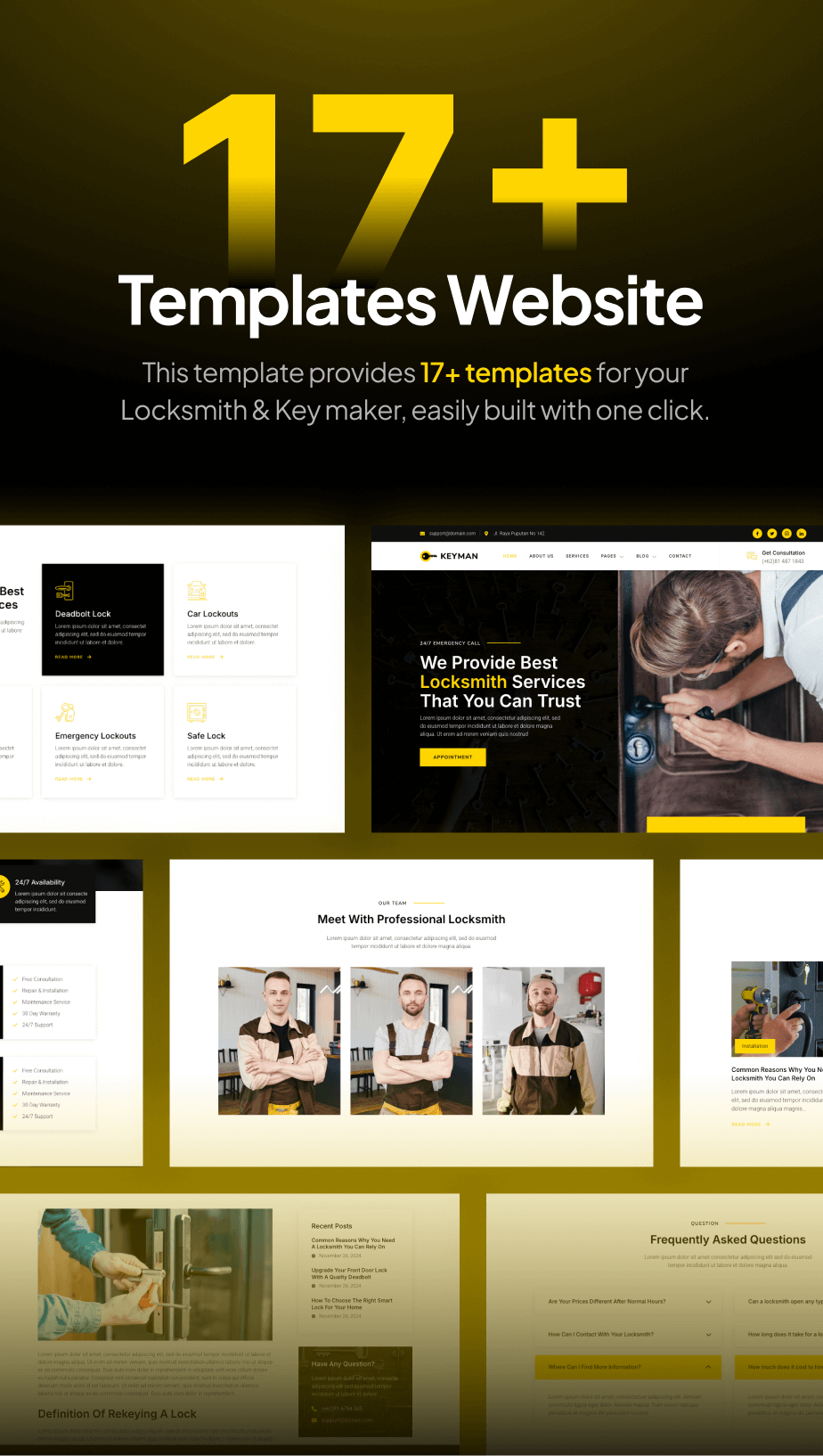Keyman - Schlosser & Schlüsselhersteller -Dienste FSE WordPress -Thema - 4