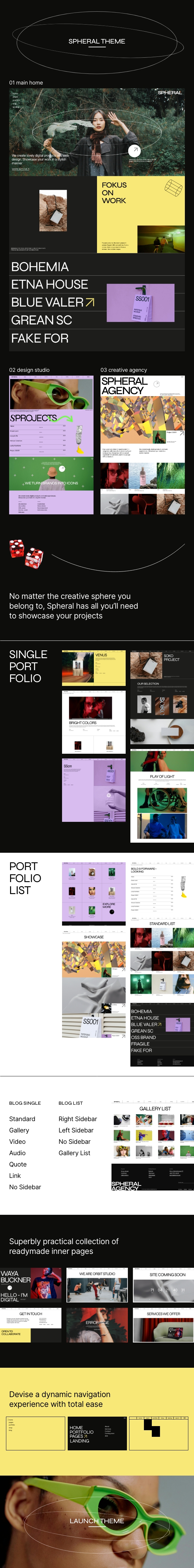 Spheral - Creative Agency & Portfolio WordPress Theme - 1