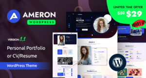 Ameron – persönliches Portfolio oder Lebenslauf/Lebenslauf WordPress -Thema