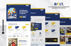 Bolt – Elektrische Services- und Konstruktionselelement -Vorlage Kit