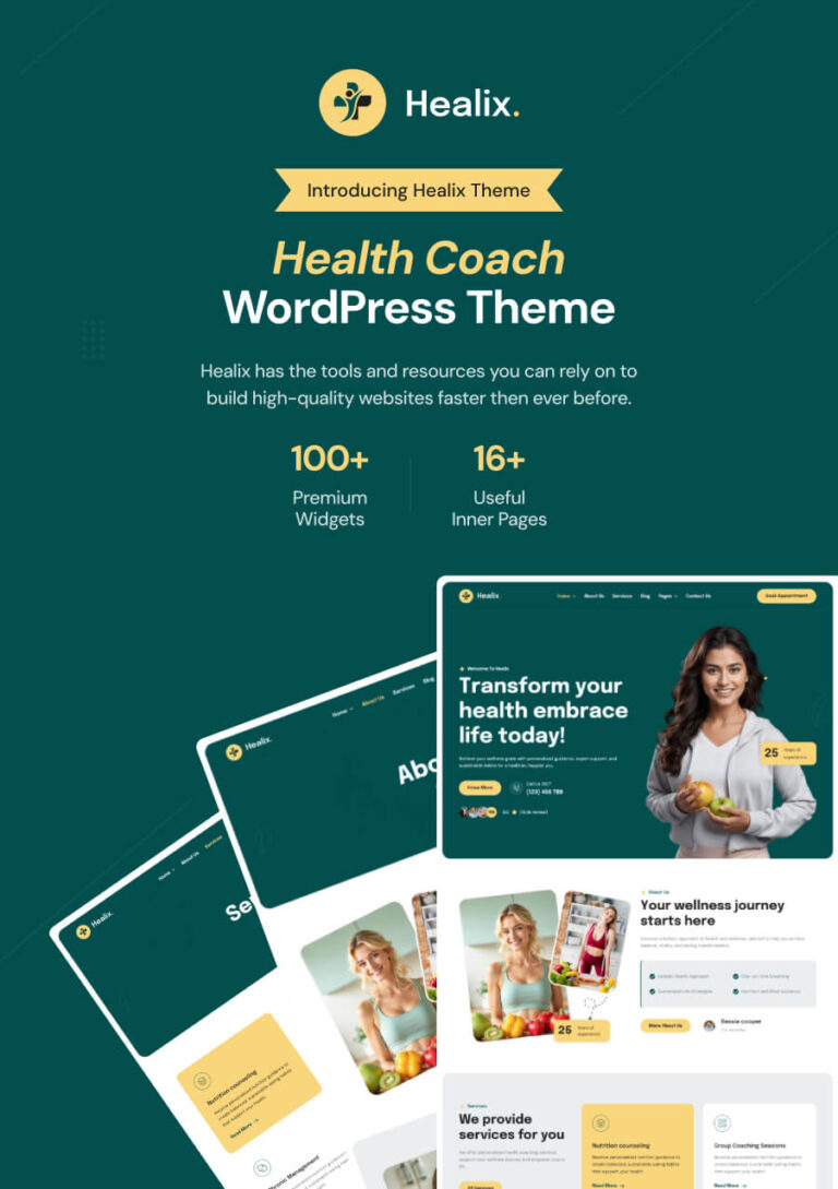 Healix – Health Coach WordPress Thema