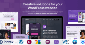 Pintex – Mehrzweck -SaaS, App- und Software -Zielseiten WordPress -Thema mit Elementor