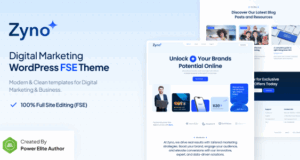 Zyno – Agentur für digitale Marketing FSE WordPress Thema