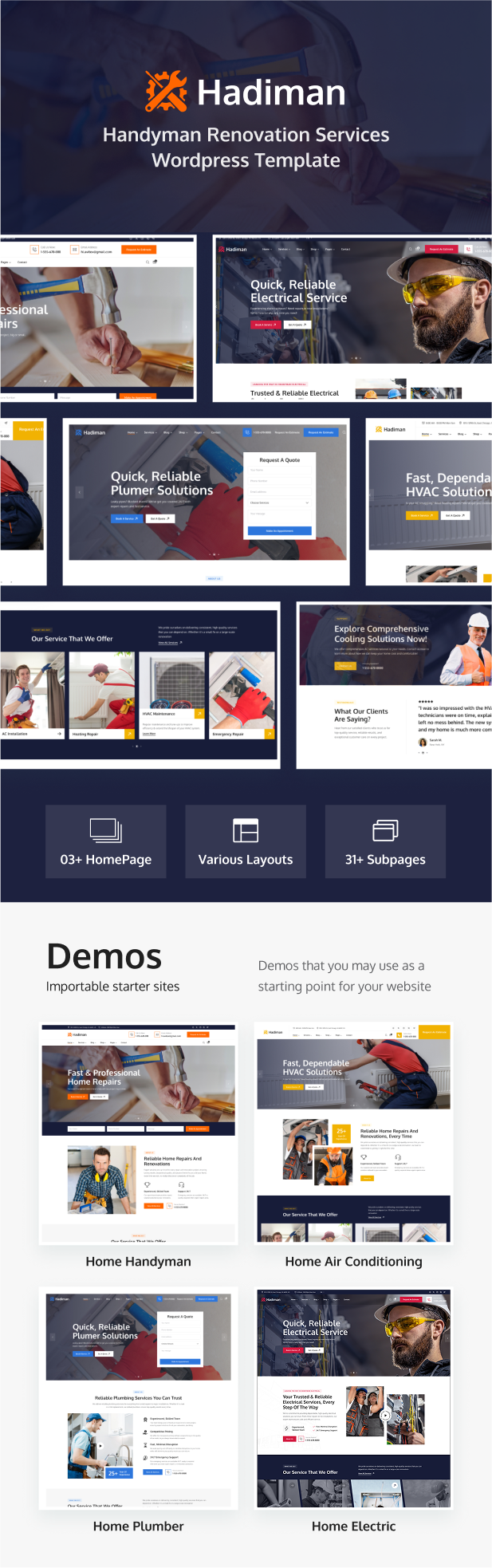 Hadiman - Handwerker Renovierungsdienste WordPress -Thema - 4