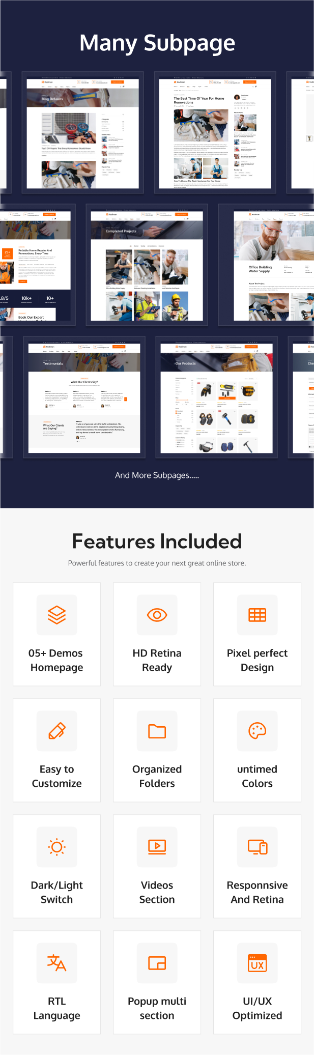 Hadiman - Handwerker Renovierungsdienste WordPress -Thema - 6