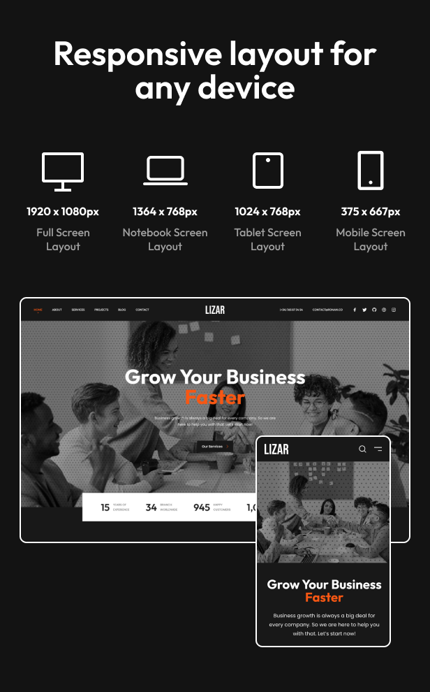 Lizar - Kreatives Portfolio WordPress -Thema - 4