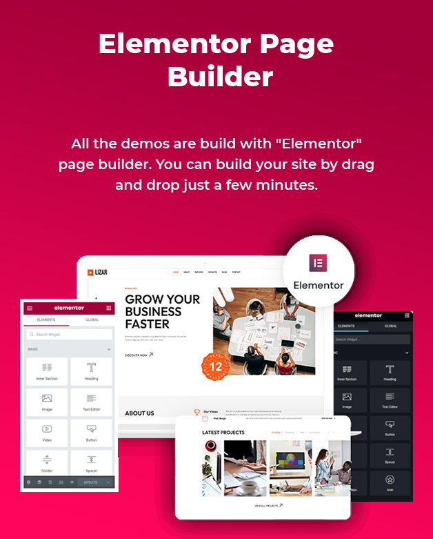 Elementor Builder verfügbar