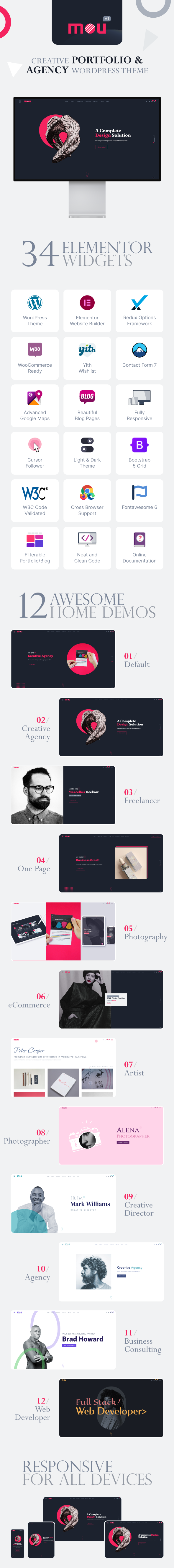 MOU - Kreatives Portfolio & Agentur WordPress -Thema - 1