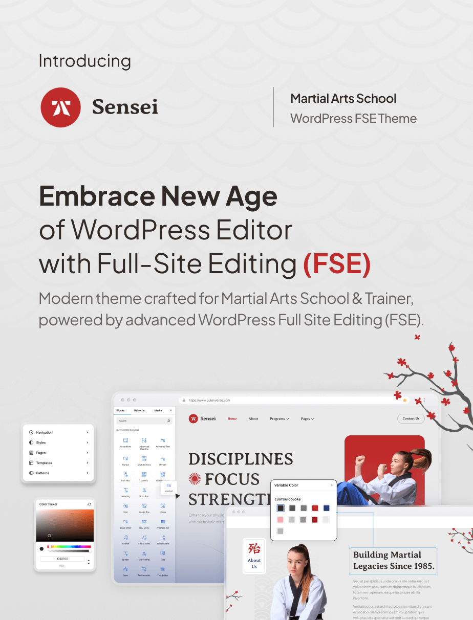 Sensei - Martial Arts Club & Trainer FSE WordPress Thema - 3