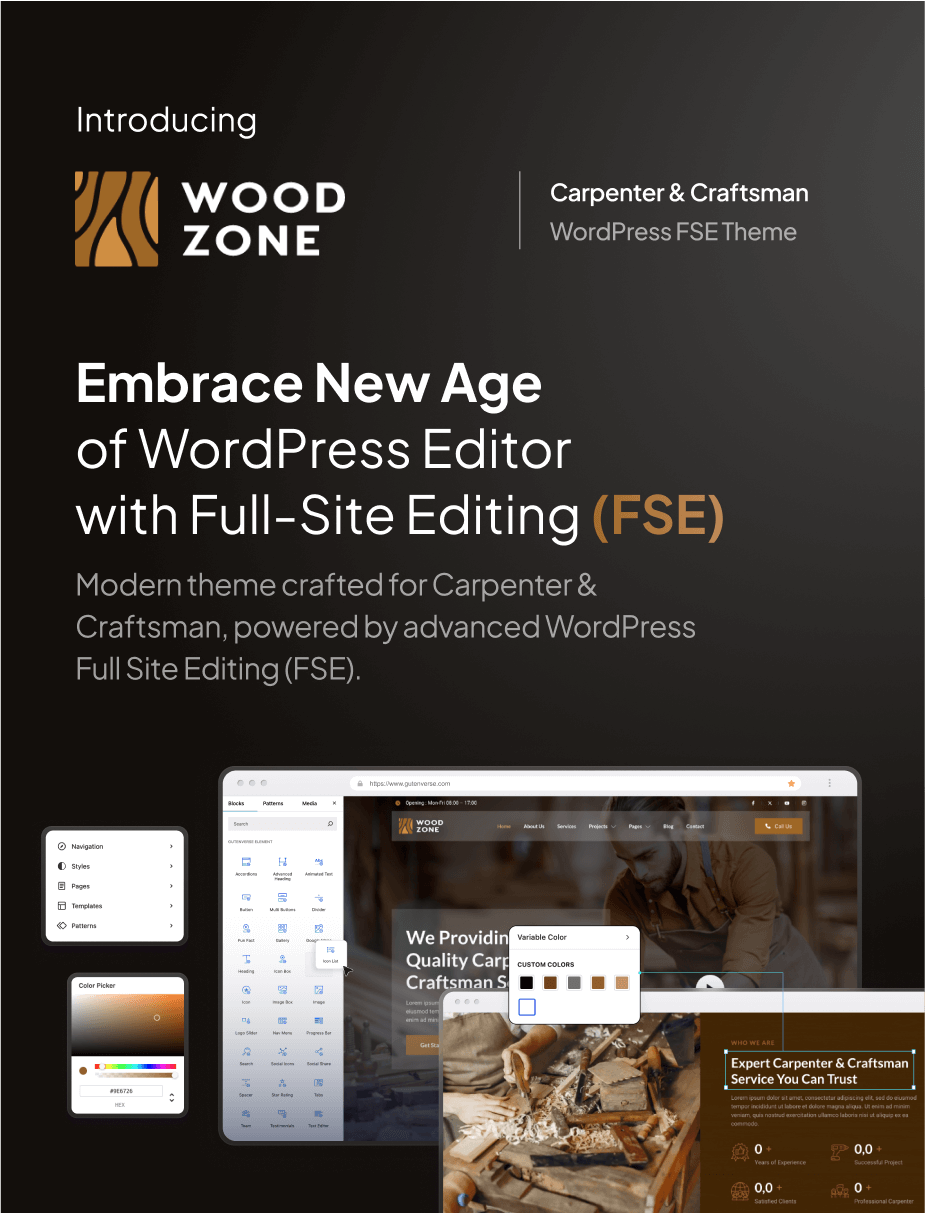 Woodzone - Tischler & Handwerker FSE WordPress Thema - 3