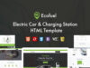 Ecofuel - Elektroauto und Ladestation HTML -Vorlage