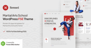 Sensei – Martial Arts Club & Trainer FSE WordPress Thema