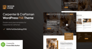 Woodzone – Tischler & Handwerker FSE WordPress Thema