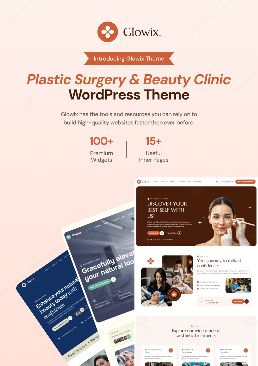 Glowix - Plastische Chirurgie und Schönheit Klinik WordPress -Thema - 3