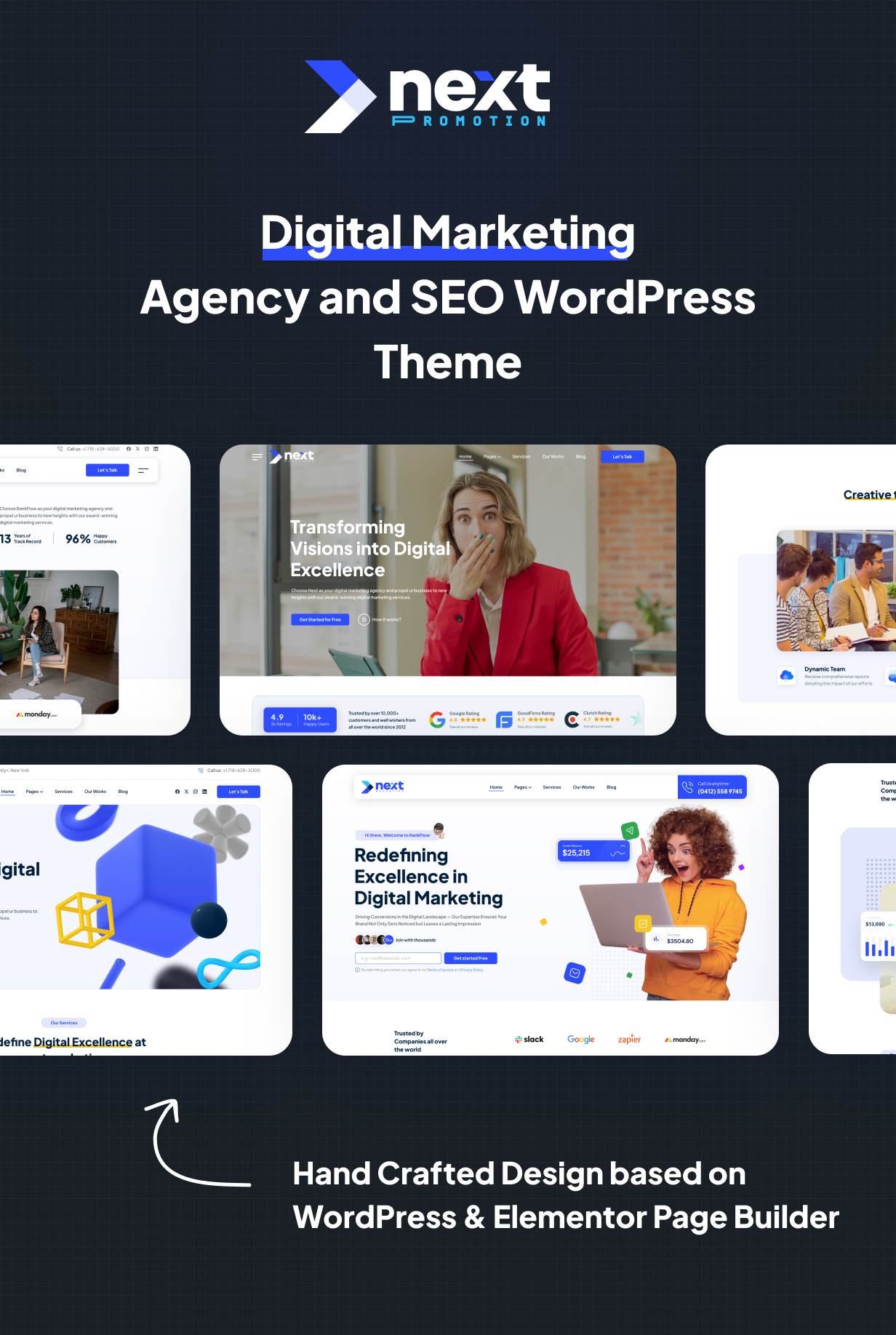 NEXTPRO - Mehrzweck -WordPress -Thema für Digital Services Agency