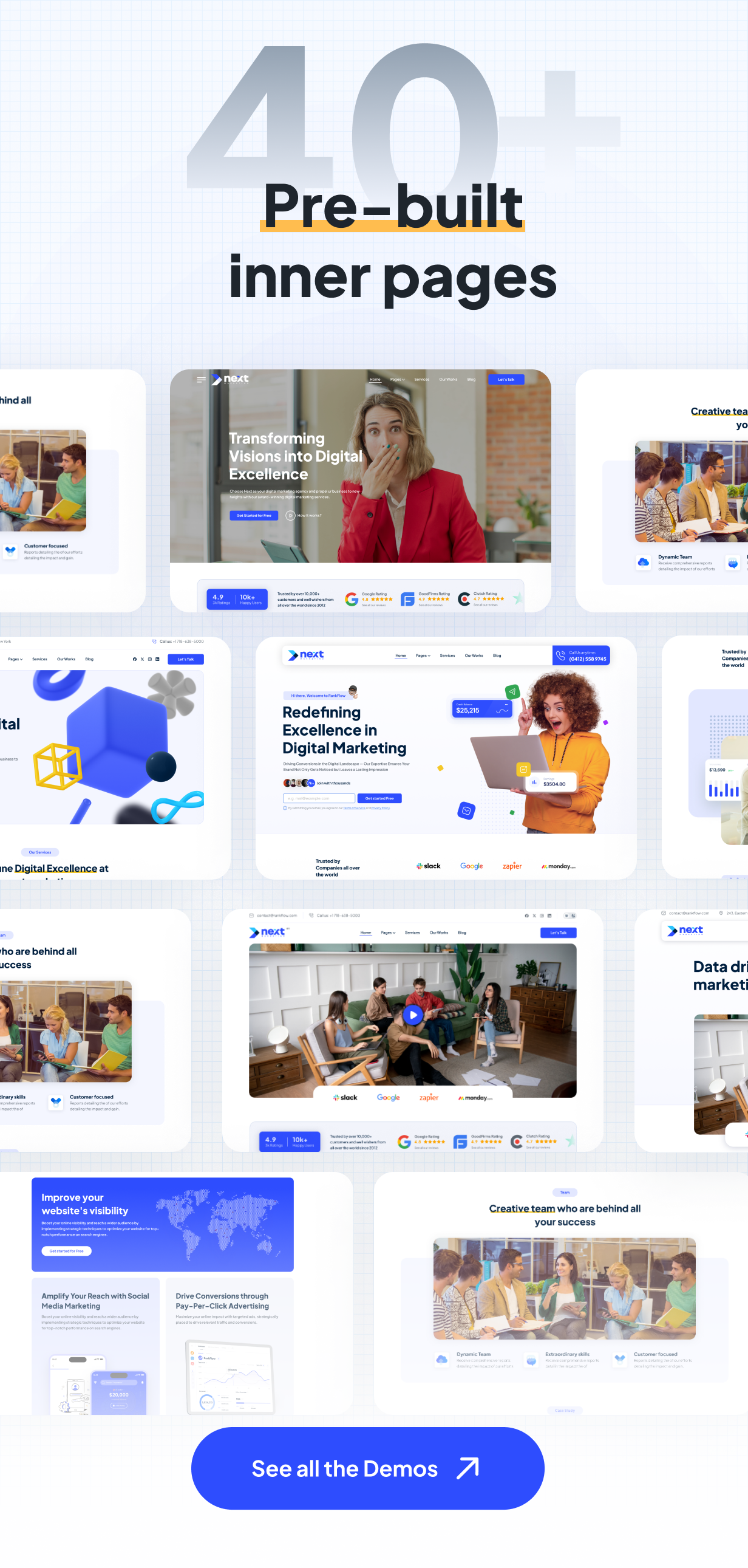 NEXTPRO - Mehrzweck -WordPress -Thema für Digital Services Agency